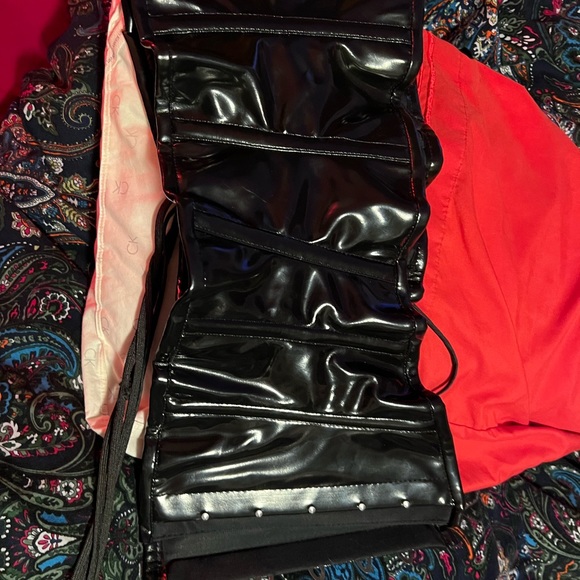 Underbust Black PVC Orchard Corset - Picture 2 of 6